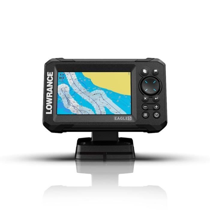 Sondeur Bateau LOWRANCE Eagle 5" Combiné GPS Sondeur Avec Sonde Splitshot HD
