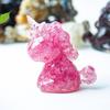 Unicorn Resin Figurine With Handcrafted Crystal Texture For Home Decor And Giftgiving