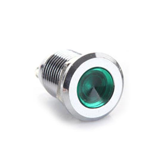 1 stk 12 mm 6/12/24/220V minisignaler Strømforsyning LED metallindikatorlampe