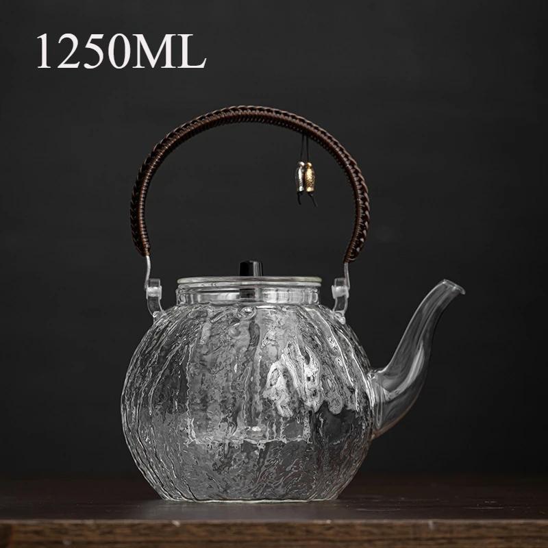 Glass Handle Pot for Steaming and Boiling Tea Household High Temperature Resistant Open Flame Boiling Teapot Radiant-cooker