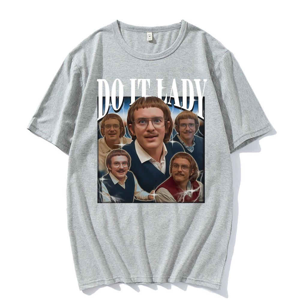 Do It Lady Meme Chit Retro Lustig Klassischer Print T-Shirt Unisex Damen Mode Übergroße T-Shirts Kurzarm Gemütliches T-Shirt Streetwear