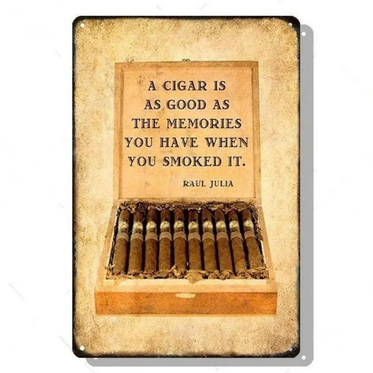 

Металлические жестяные таблички Виски Сигара Настенная декоративная табличка Винтажный художественный постер Жестяная картина для мужской пещеры Дома Кафе Сада Клуба Бара 20X30CM