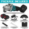 21V 100MM 1/2 Lithium-Ion Battery DIY Woodworking Grinding Machine Power Tool Brushless Electric Angle Grinder Cutting Machine