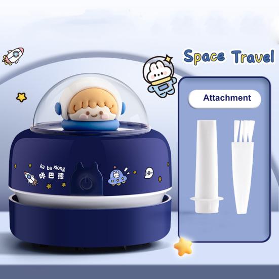 Niedlicher Cartoon-Desktop für Kinder Studenten Staubsauger Batteriebetrieben Tragbar Mini Tisch