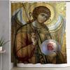 Exaltation Of The Holy Cross Lord Icon Theotokos Protection Orthodox Archangel Michael Waterproof Shower Curtain By Ho Me Lili