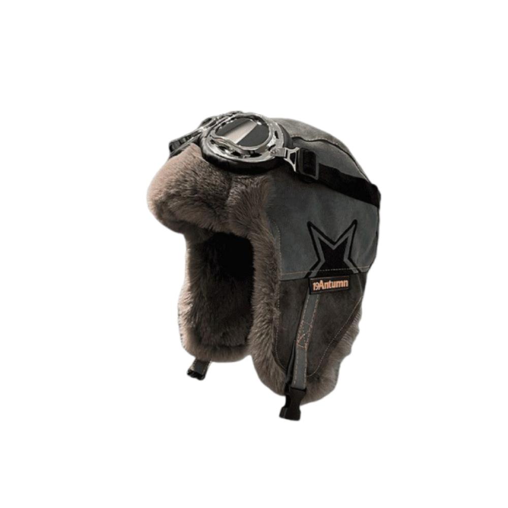 Plush Lined Russian Style Winter Hat Thickened Warm Warm Windproof Ski Cap  Running Style 2