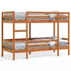 VidaXL Lit superposé cire marron 80x200 cm bois de pin massif, lit mezzanine, cadre de lit superposé, lit superposé en bois 3284217
