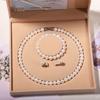 Zhuji Freshwater Pearl Necklace Set: Women's Three-Piece Choker Gift for Mom Mother's Day Live