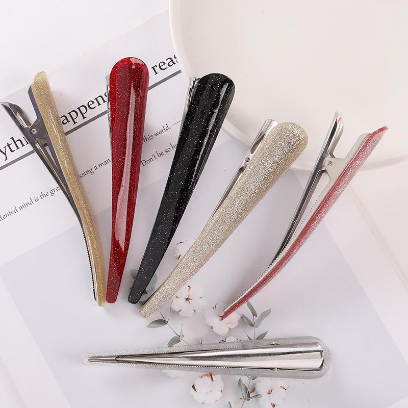 Korean Style Glitter Acetate Hair Clip for Chic Updos - Large Acrylic Clip for Elegant Hairstyles