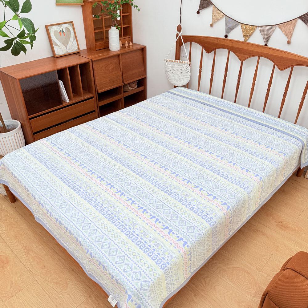 Pure Cotton Six-Layer Gauze Mat: Cool, Soft, and Thick - Perfect for All Seasons, Babies, and Dorm Beds