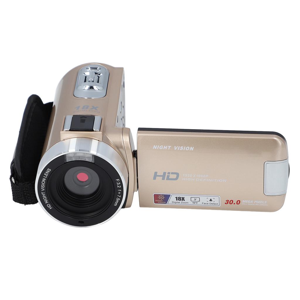 Video Camera Camcorder Digital Camera Recorder Full HD 1080P 30MP 3.0 Inch 270 Degree Rotation LCD 18X Digital Zoom Camcorder Anti Shake