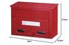 GREEN LIFE Mailbox, Steel, Red, 36cm (W) x 16.5cm (D) x 24.5cm (H), Model FH-30R