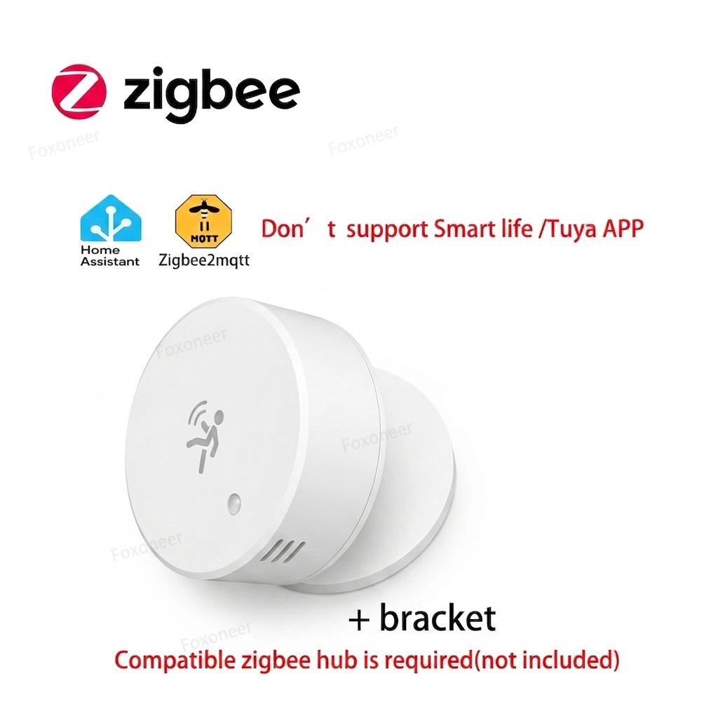 Tuya Zigbee Human Presence Sensor 24G MmWave Radar,Temperature Humidity Luminance Detection Support Zigbee2mqtt Home Assistant