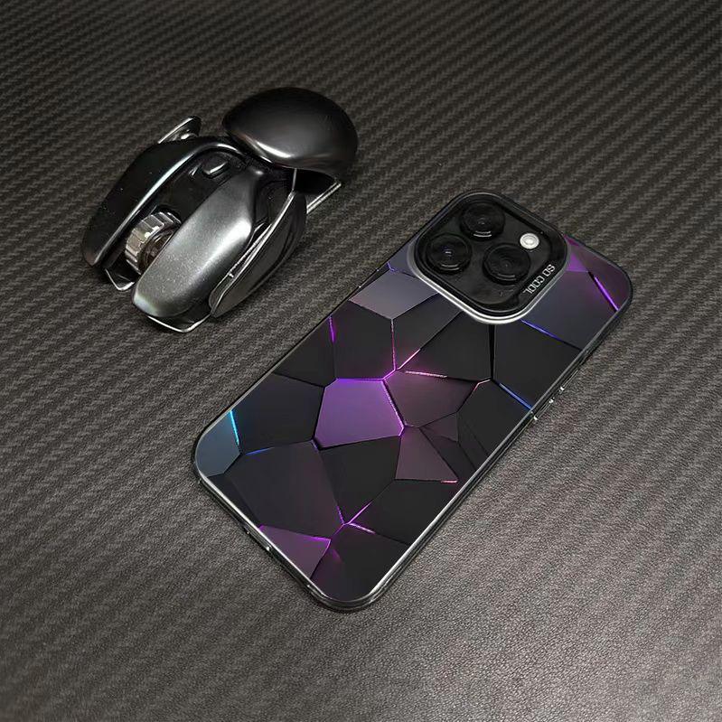 Kolorowe etui patchworkowe na telefon iPhone 13, 14, 15 Pro, 16 Pro Max, 17