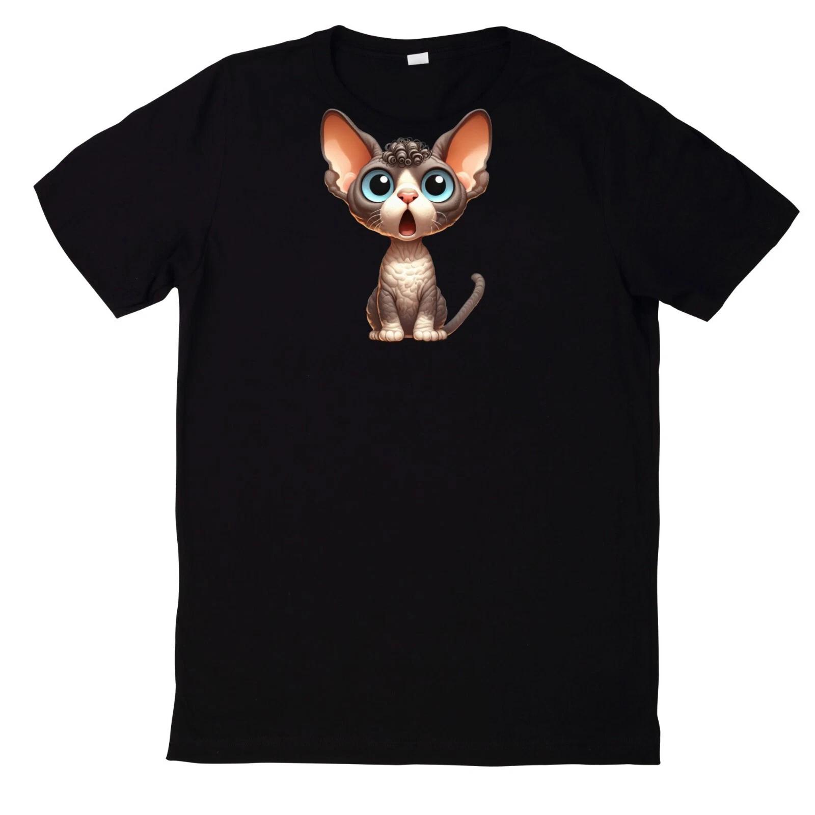 T-Shirt Lustige überraschte Katzen Motiv Baumwolle XXXL