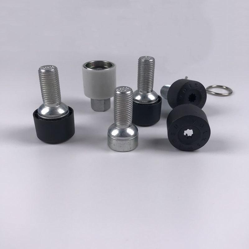 For VW Tyres Anti-theft Screws Complete Set of Wheel Hub Bolt Assemblies Screws Type 523 Wheel Screws with Key wht001814B523