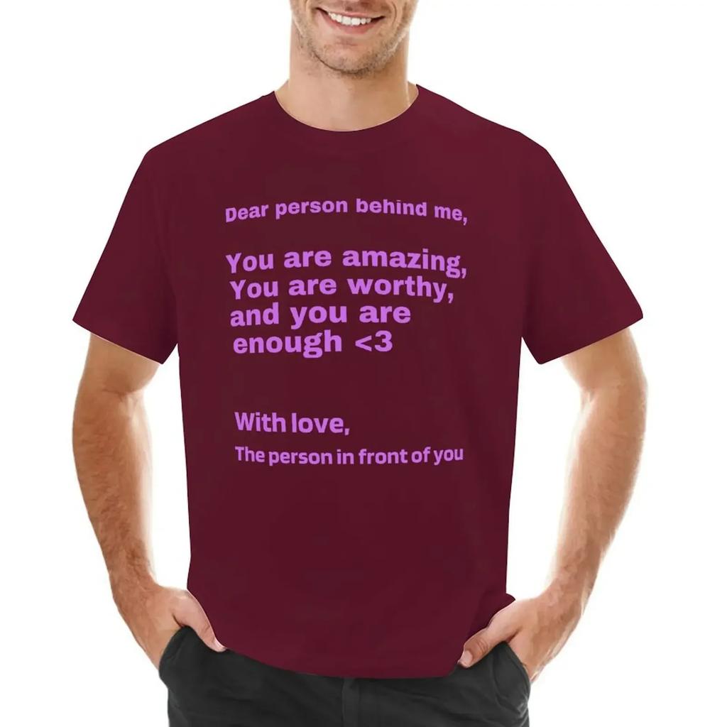 Dear Person Behind Me - tees oversized aesthetic clothes t shirts Kindness Purple T-shirt harajuku clothing