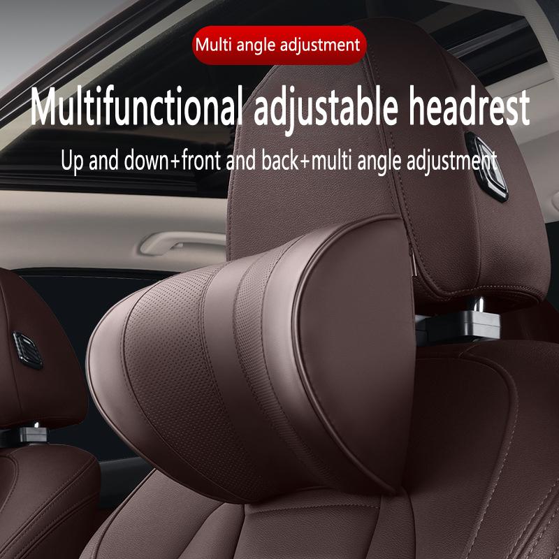 Mechanically Adjustable Universal Style Seat Headrests Car Seat Neck Protectors Relieve Head Pain Car Memory Cotton PU Headrests
