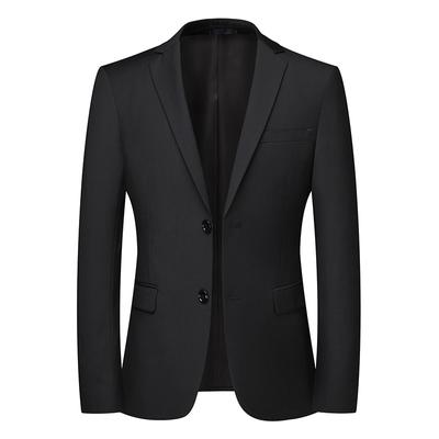 High Quality Blazers Men Fashion Business Solid Color British Style Groom Wedding Dress Man Blazer Jacket