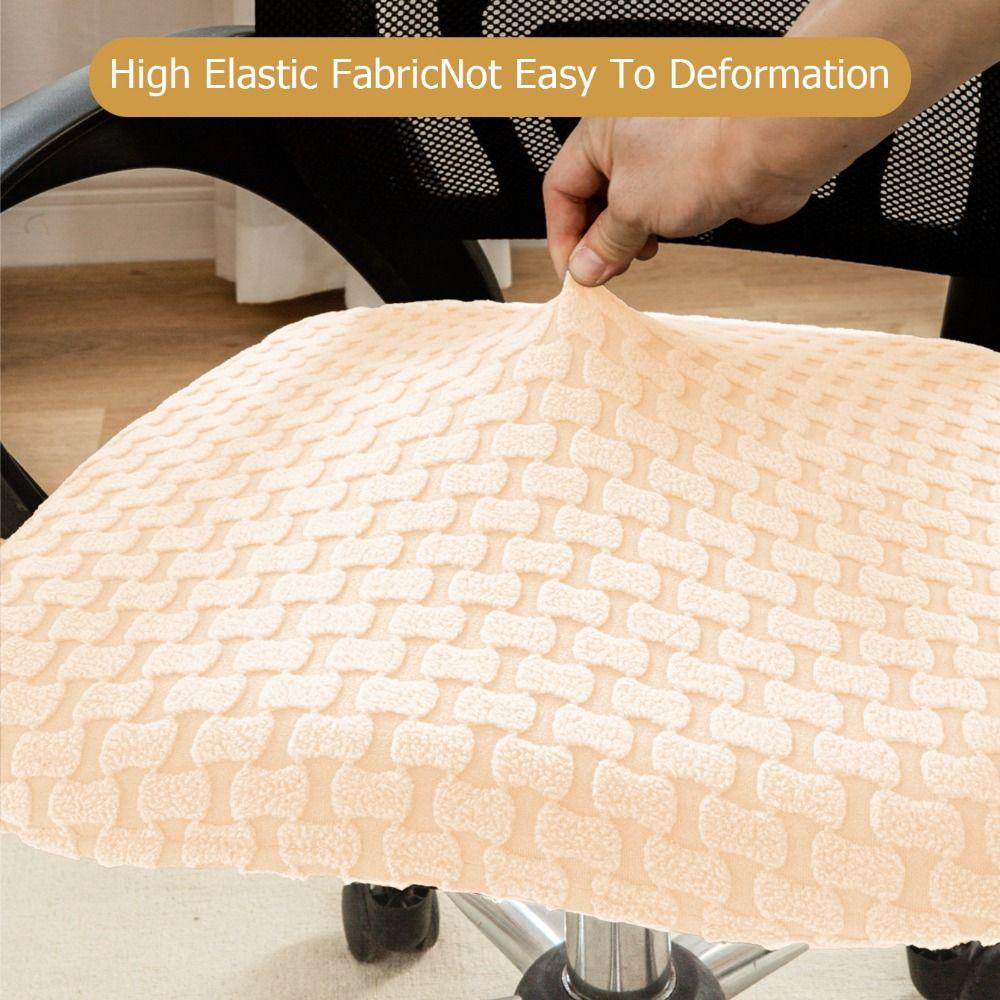 2Pcs/Set Breathable Office Chair Cover Removable Stretchable Chair Seat Slipcovers Thicken Seat Cushion Cover Seat Protectors