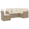 VidaXL Salon de Jardin avec Coussins 5 pcs, Canapés de Terrasse, Ensemble de Meubles de Patio, Mobilier d'Extérieur, Beige 3258376
