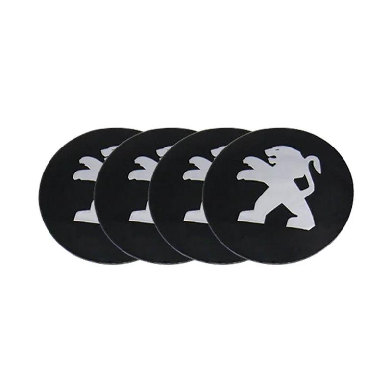 

56mm/65mm Car Wheel Center Stickers for Peugeot 308GTi 406 405 205 3008 206 5008 308 208 408 508 407 107 307 Hub Emblem Decals