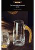 Gold Leaf Facet Wine Glass Set: High-Grade Crystal Decanter & Holder for Home or Gift Use