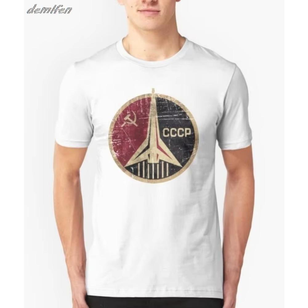 Russia CCCP Yuri Gagarin T-Shirt USSR Summer Cotton Short Sleeve O-Neck Men's T Shirt Family Soviet Cosmonaut 1961 T-shirt S-3XL