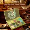 Ucanbe 15-Color Eyeshadow Palette Modern Futuristic Colorful Olive Green Gold Hong Kong Style Retro Daily Commute Light Makeup
