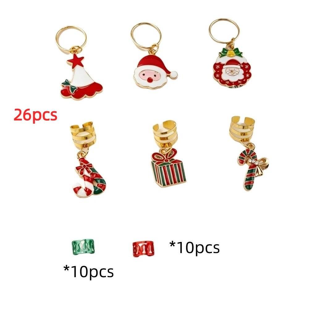 6/10/26/46pcs Headwear Party Mixed Hair Rings Set Hair Braiding Halloween Braid Hair Clips Men