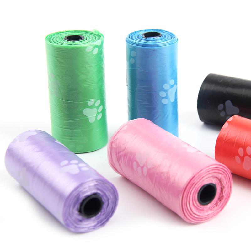 Dog Print Portable Pet Poop Pickup Bags - Disposable and Convenient for Clean-Up