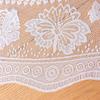 Retro Rustic Lace Tablecloth White Flower Embroidered Home Dust-proof Cover Table Cloth Party Valentine's Day