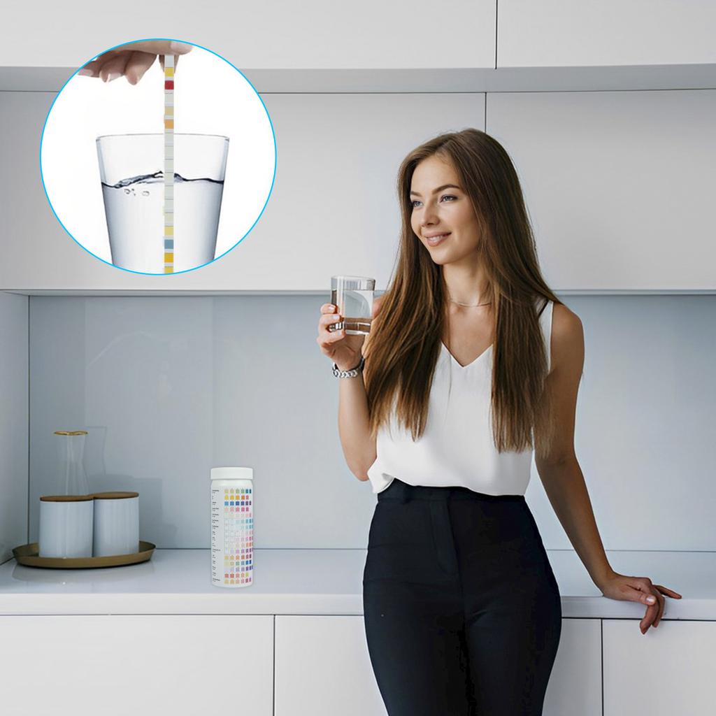 3/14/16 in 1 Drinking Water Testing Kit 100 Strips Water Testing Kits for Drink Water Home Tap and Well Water Aquarium Test Kit