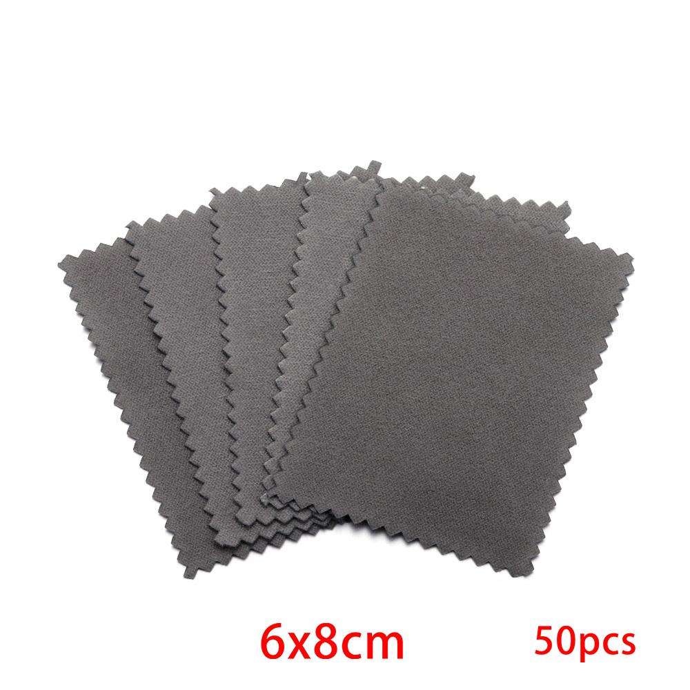 10-50pcs Polish Polishing Cloth Silver Color Cleaning  Polishing Cloth Soft Clean Wipe Wiping Cloth For Silver Gold Jewelry Tool