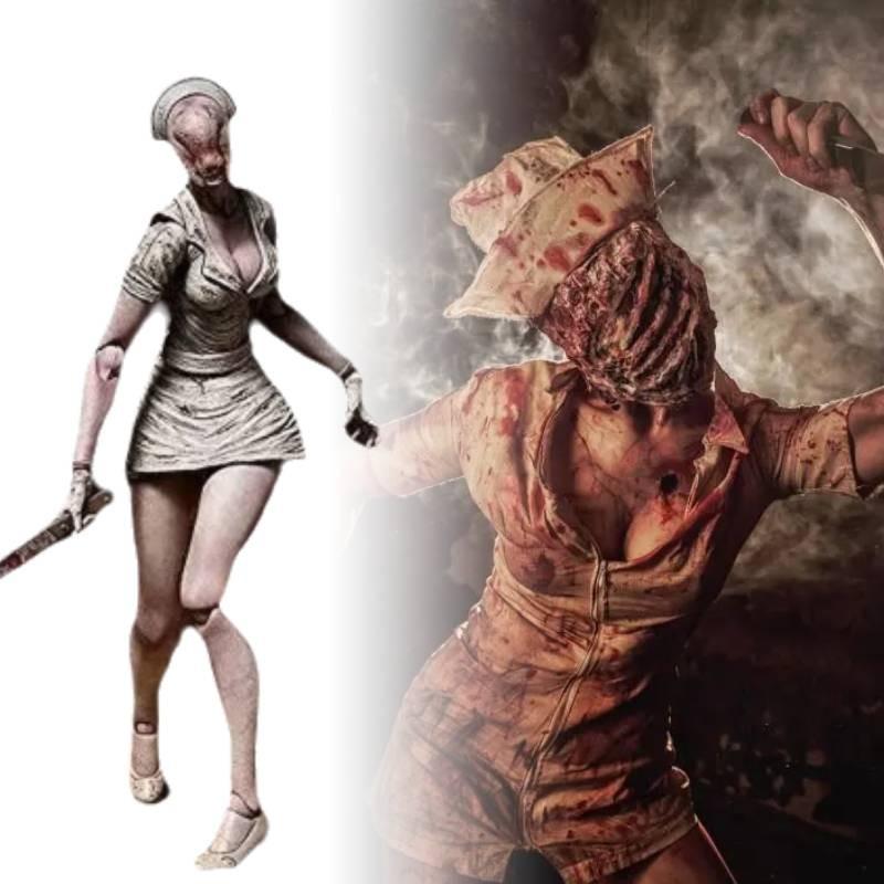 Silent Hill 2 Figma Üçgen Kafa Aksiyon Figürü Kırmızı Piramit Yüzlü Hemşire Koleksiyon Modeli