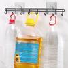 2PCS Self Adhesive Hooks Multifunctional Punch Free Transparent Heavy Duty Wall Sticky Hooks for