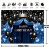 2D Blue Crown Background for Birthday Photoshoot and Video Recording