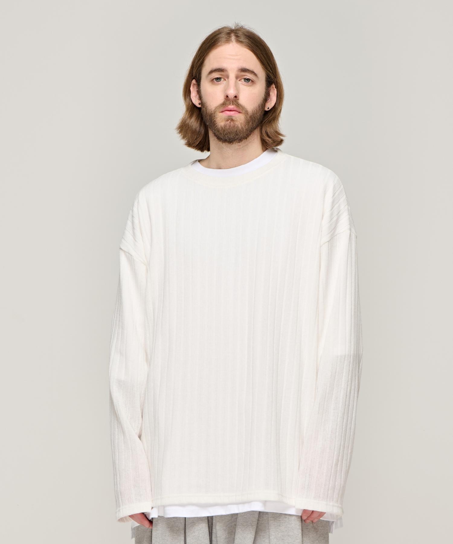 Cargo Bros Cb Ribbed Round Over Knit (Ivory) Free