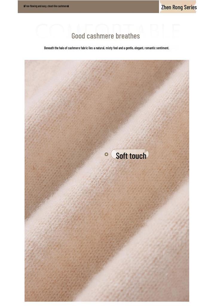 2025 Autumn/Winter Women's Thickened Cashmere Jacquard Slim Fit Knitwear Long Sleeve Round Neck Sweater