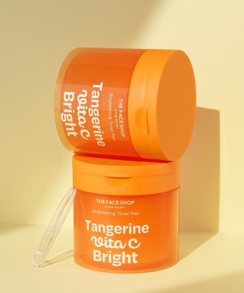 The Face Shop Tangerine Vita C Brightening Toner Pad 90 Sheets