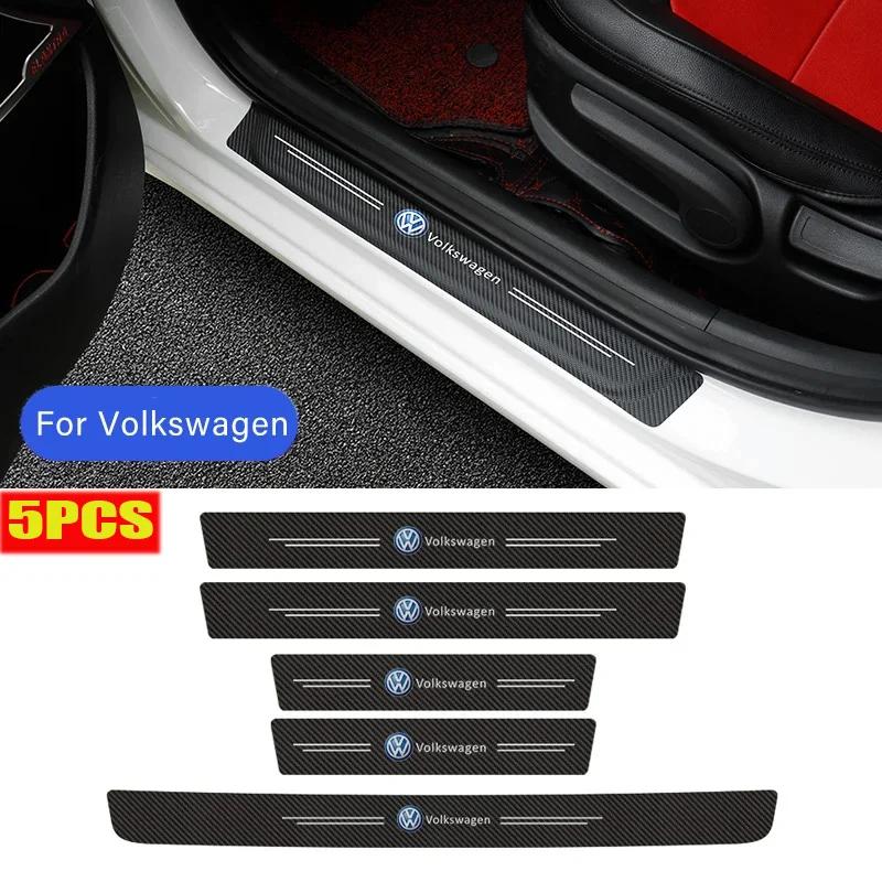 VW GTI GOLF 2026 Hot For VW VOLKSWAGEN Car Door Threshold Sticker Trunk Bumper Strips For Volkswagen Passat Santana Tiguan Bora