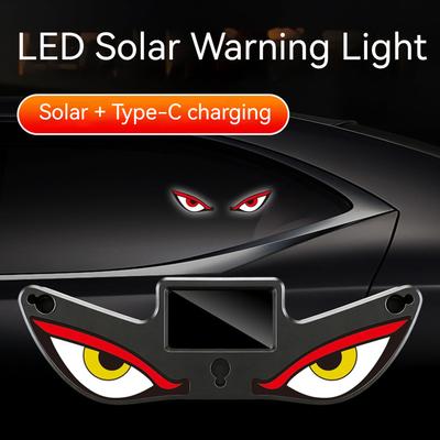 1-5pcs Car LED Devil Eyes Light Decorative Lights USB Warning Lights Dynamic Demon Eye Lights Atmosphere Light Auto Accessories