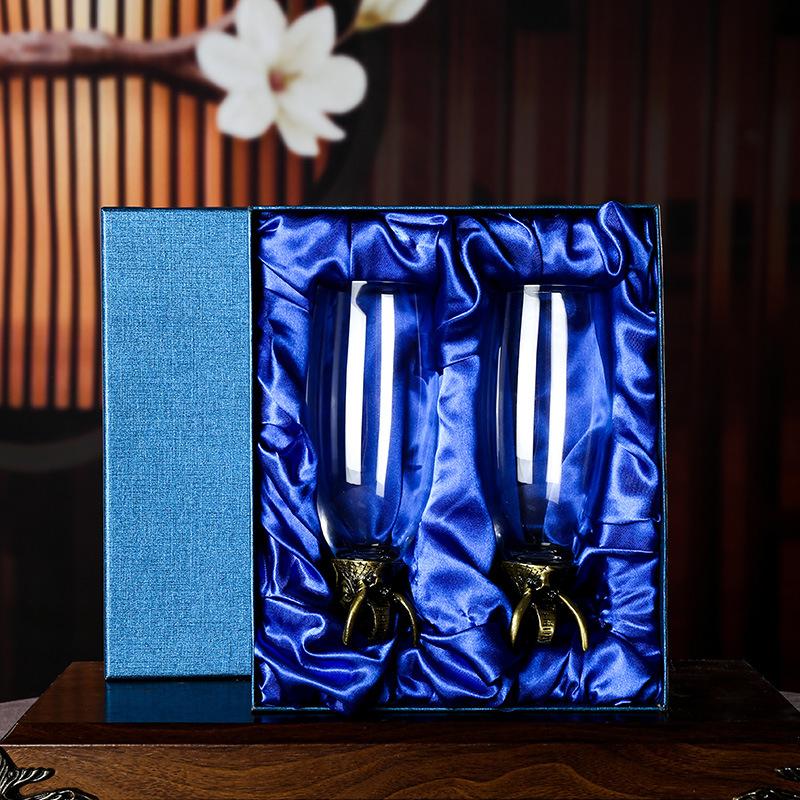 Like Antique Blue Household Champagne Glass, Beer Glass, Crystal Cup, Cocktail Glass, Beast Head Glass, Wine Set.