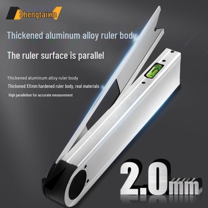 Shengtai Xin Digital Protractor: High-Precision Stainless Steel Angle Gauge