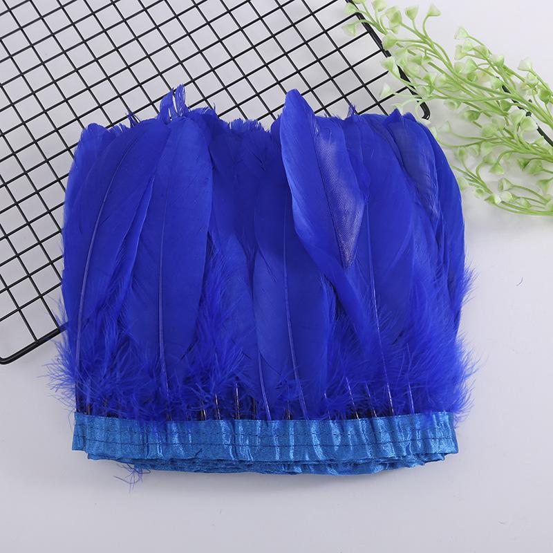 2 Yard Goose Feathers Trim Wedding Party Decoration 15-20Cm Fringes Clothes Macrame Feather Diy Plumes Ribbons For Crafts