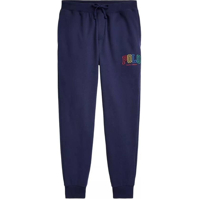 

Мужские трикотажные спортивные штаны Polo Ralph Lauren с логотипом, на кулиске, с манжетами, темно-синие 710899183-001 M