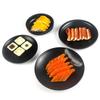 Round Melamine Plate Cover Rice Plate Thread Plastic Plate Japanese Porcelain Like Frosted Black Buffet  Pot Tableware-A