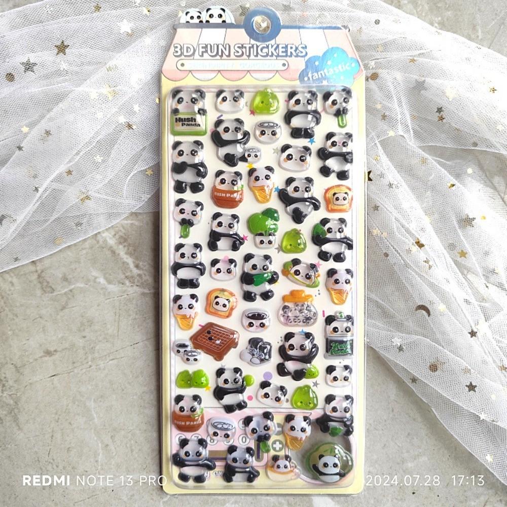 4-Piece 3D Embossed Crystal Animal Fun Stickers - Decorative Decals for Kids, Notebooks & Phone Cases BulingBulingStickers Store