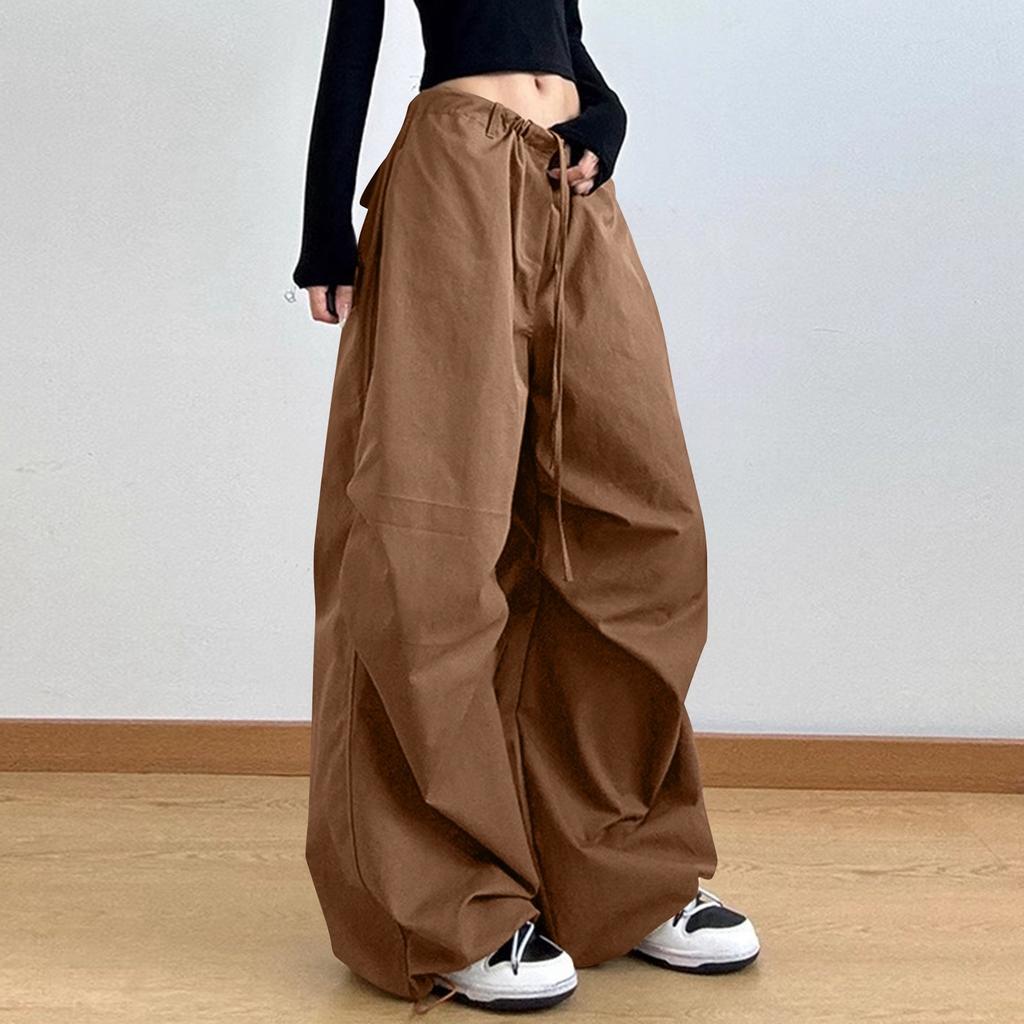 Women's High Waist Hanging Straight Leg Wide Leg Solid Color Workwear Pants