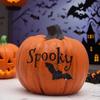 Resin Pumpkin Decoration Spooky Halloween Pumpkin Figurine Cute Farmhouse Decoration for Home Mantel Front Door